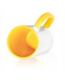 Кружка цветная внутри+цв. ручка Sublimation ( Желтая ) 330 мл.. Кружка цветная внутри+цв. ручка Sublimation ( Желтая ) 330 мл..