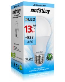 Лампа светодиодная SmartBuy (LED) A60- 13W-4000K E27 Белый свет.. Лампа светодиодная SmartBuy (LED) A60- 13W-4000K E27 Белый свет..