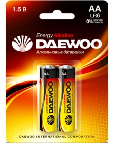 Батарейка DAEWOO         LR6  Alkaline  (  2BL)(20)(480) Energy..