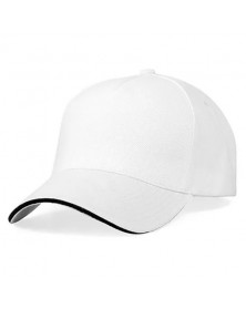 Бейсболка Sandwich Light Белая с черным кантом..