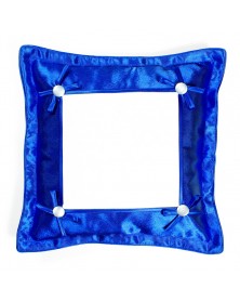 Наволочка квадратная Омелия 34*34 синий-металлик 22*22 ..