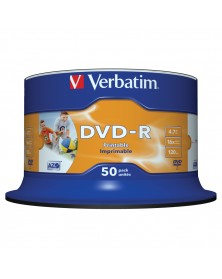 DVD-R VERBATIM 4.7Gb 16x (Cake 50)(200) INKJET PRINTABLE.. DVD-R VERBATIM 4.7Gb 16x (Cake 50)(200) INKJET PRINTABLE..