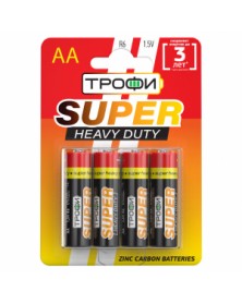 Батарейка ТРОФИ R6 (4BL)(40)(720) Блистер SUPER HEAVY DUTY Zinc.. Батарейка ТРОФИ R6 (4BL)(40)(720) Блистер SUPER HEAVY DUTY Zinc..