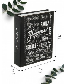Ф/Альбом  Pioneer  (119330)  200ф 10*15cм, бум.карм. с мемо, клеевой пер-т, Happiness   (12)