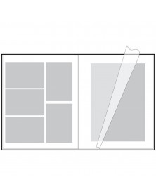 Ф/Альбом (17156) Poldom 30 листов BBD-60PG/WH  LUMKA   (29*32см.) Под уголк..