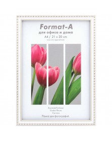 ФотоРамка пластик FA 21*30 Камея - Белый с Золотом (32).. ФотоРамка пластик FA 21*30 Камея - Белый с Золотом (32)..