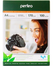 Фотобумага Perfeo      A4      170г/м2 Односторонняя Матовая               ..