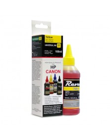 Чернила REVCOL HP, Canon, Lexmark - 100мл (Yellow Dye) в картоне..
