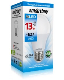 Лампа светодиодная SmartBuy (LED) A60- 13W-6000K E27 Холодный Дневной свет.. Лампа светодиодная SmartBuy (LED) A60- 13W-6000K E27 Холодный Дневной свет..