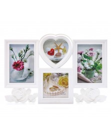 Ф/Рамка ЯМ FFC-1035  комби Fotografia 4 фото белая                         ..