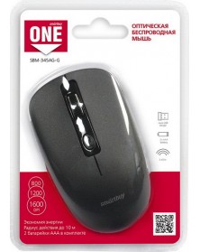 Мышь Smart Buy  345 AG-G               (Nano,1000dpi,Optical) Grey Беспрово..