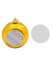 Шар Елочный Золото (со вставкой для сублимации D51mm) D80 mm.. Шар Елочный Золото (со вставкой для сублимации D51mm) D80 mm..