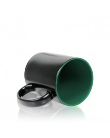 Кружка хамелеон керамика черная внутри зеленая стандарт 330 мл.. Кружка хамелеон керамика черная внутри зеленая стандарт 330 мл..