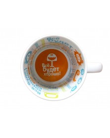 Кружка белая ПРИНТ Всё будет хорошо внутри, для сублимации 330 мл   (36)..