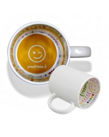 Кружка белая ПРИНТ Улыбнись внутри, для сублимации 330 мл                 (..