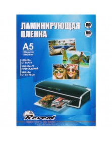 Плёнка для ламинирования REVCOL глянцевая   A5 (154*216), 100 мкм, 100 конв..