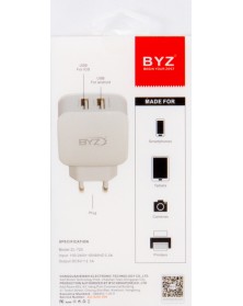 Сетевое Зарядное Устройство 220V- 2*USB выхода BYZ ZL 720 2.1A FAST Charge.. Сетевое Зарядное Устройство 220V- 2*USB выхода BYZ ZL 720 2.1A FAST Charge..