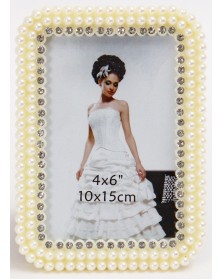 Ф/Рамка пластик DZ601 (2072-46) ЖЕМЧУГ 10*15 закруглён. края, стразы.. Ф/Рамка пластик DZ601 (2072-46) ЖЕМЧУГ 10*15 закруглён. края, стразы..