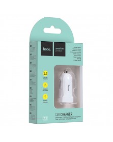 Автомобильное Зарядное Устройство 12V- USB 1*USB выход   Hoco Z  2 1.5A,Whi..