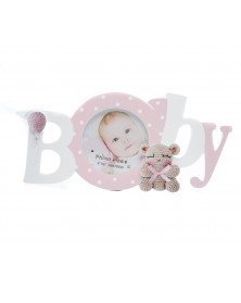 Ф/Рамка из МДФ  FFL - 803, 10*10 см., Baby, розовая (24)..