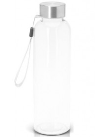 Бутылка для воды пластик, Прозрачная с металлической крышкой 500 мл.. Бутылка для воды пластик, Прозрачная с металлической крышкой 500 мл..