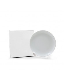 Тарелка фарфор белая для 3D 200 мм (8), в инд. упаковке, с подставкой и под.. Тарелка фарфор белая для 3D 200 мм (8), в инд. упаковке, с подставкой и под..