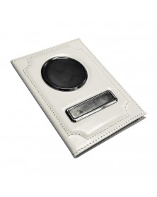 Обложка для автодокументов, нат. кожа, белая..