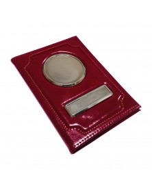 Обложка для автодокументов, анилин, нат. кожа, красная..