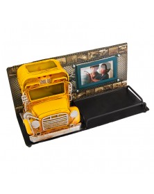 Ф/Рамка 1410E-4782 с подставкой для ручек Школьный автобус      (23х10х11см..