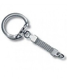 Карабин с кольчужной цепочкой Серебро ( комплект 10 шт )..