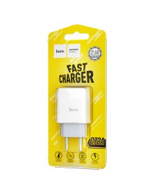 Сетевое Зарядное Устройство 220V- 1*USB выход   Hoco C  72A  2.1A White QC ..