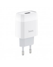Сетевое Зарядное Устройство 220V- 1*USB выход   Hoco C  72A  2.1A White QC ..
