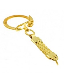 Карабин с кольчужной цепочкой Золото ( комплект 10 шт )..