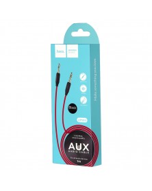 Кабель  AUX 3.5 Jack вилка - 3.5 Jack вилка   1,0 м, Hoco UPA 11 Black,коро..