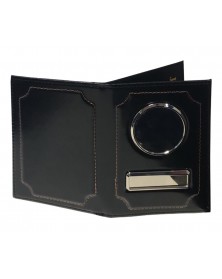 Обложка для автодокументов и паспорта, нат. кожа, черная..