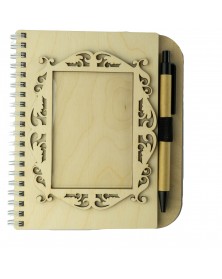 Блокнот деревянный под полиграфическую вставку 7х10см.. Блокнот деревянный под полиграфическую вставку 7х10см..