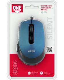 Мышь Smart Buy  265 B                     (USB, 2400dpi,Optical) Blue Блист..