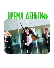 Часы металлические Время деньги  27*19 см под сублимацию..