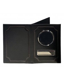 Обложка для автодокументов и паспорта, ФЛОТТЕР, нат. кожа, черная..