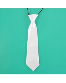 Галстук для сублимации на резинке Атласный белый.. Галстук для сублимации на резинке Атласный белый..