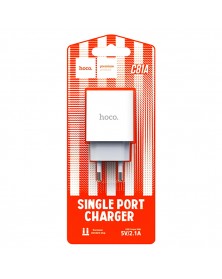 Сетевое Зарядное Устройство 220V- 1*USB выход   Hoco C  81A  2.1A White Огн..