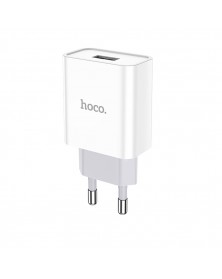 Сетевое Зарядное Устройство 220V- 1*USB выход Hoco C 81A 2.1A White Огн.. Сетевое Зарядное Устройство 220V- 1*USB выход Hoco C 81A 2.1A White Огн..
