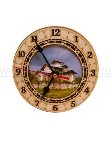 Часы деревянные под полиграфическую вставку..