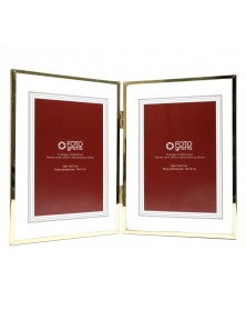 Ф/Рамка  FFM - 5053/2 G золотая на 2 фото  15*21  Металл   ..