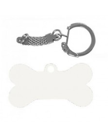 Брелок Косточка большая 51х27мм Белая под сублимацию..