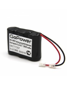 Аккумулятор радио/тел GoPower T157 - 3*2/3AA PC1 NI-MH 300 mAh.. Аккумулятор радио/тел GoPower T157 - 3*2/3AA PC1 NI-MH 300 mAh..