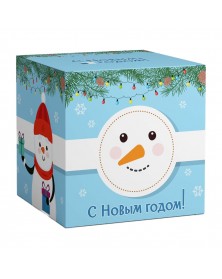 Подарочная коробка для кружки Снеговик .. Подарочная коробка для кружки Снеговик ..