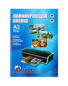 Плёнка для ламинирования REVCOL глянцевая A3   (303*426), 100 мкм, 100 конв..