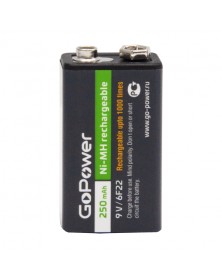 Аккумулятор крона GoPower 6F22 BL1 NI-MH 9V 250mAh (1/25/100).. Аккумулятор крона GoPower 6F22 BL1 NI-MH 9V 250mAh (1/25/100)..