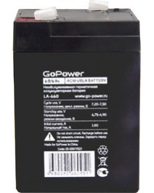 Аккумулятор GoPower VRLA 6v - 6 Ah Свинц.- кислотный AGM (1 / 10).. Аккумулятор GoPower VRLA 6v - 6 Ah Свинц.- кислотный AGM (1 / 10)..